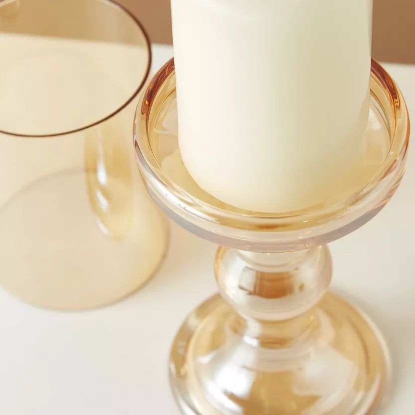 AMBER ELEGENCE CANDLE HOLDERS