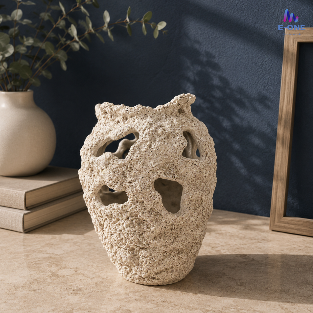 Ivory Coral Aura Vase