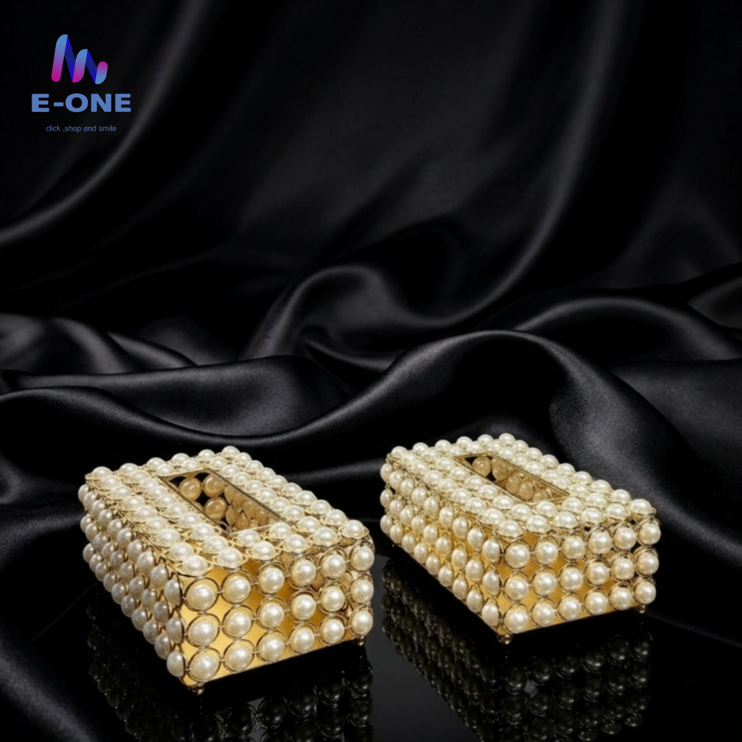 Golden Glimmer Pearl Tissue Box