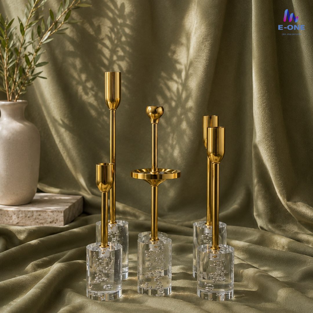 Crystal Aura Candle Holders (Set of 6)