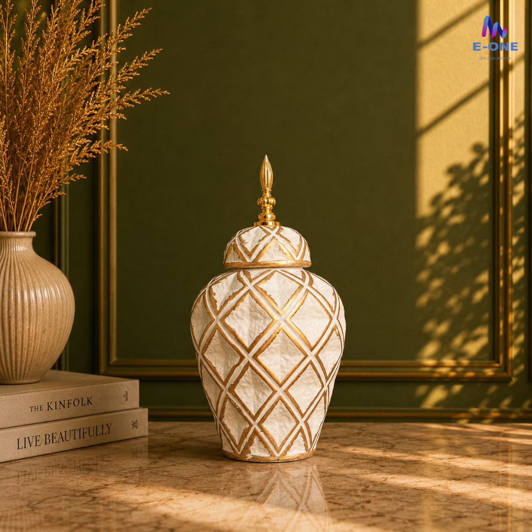 Ivory Diamond Urns