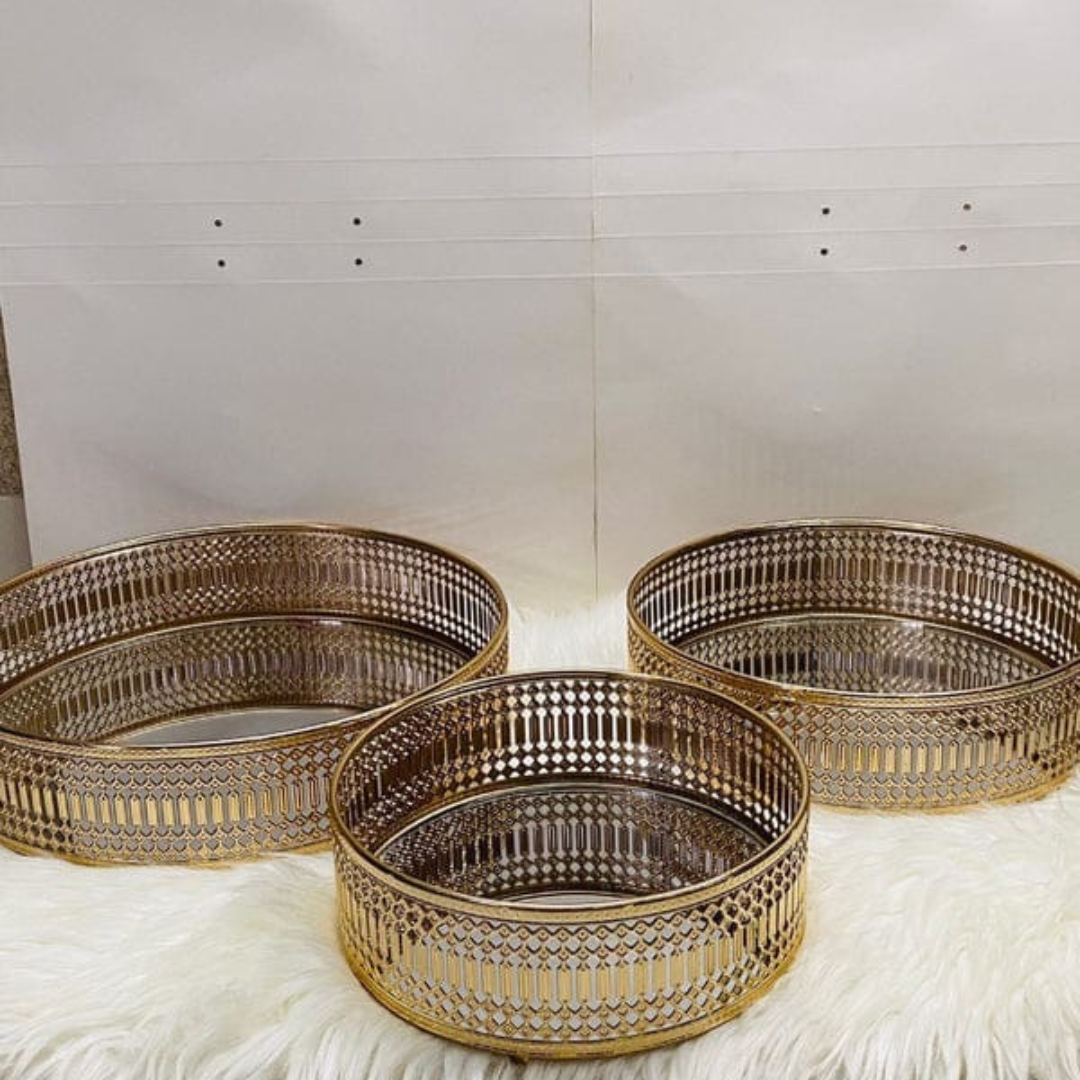 LUXURY GOLDEN MIRROR TRAY
