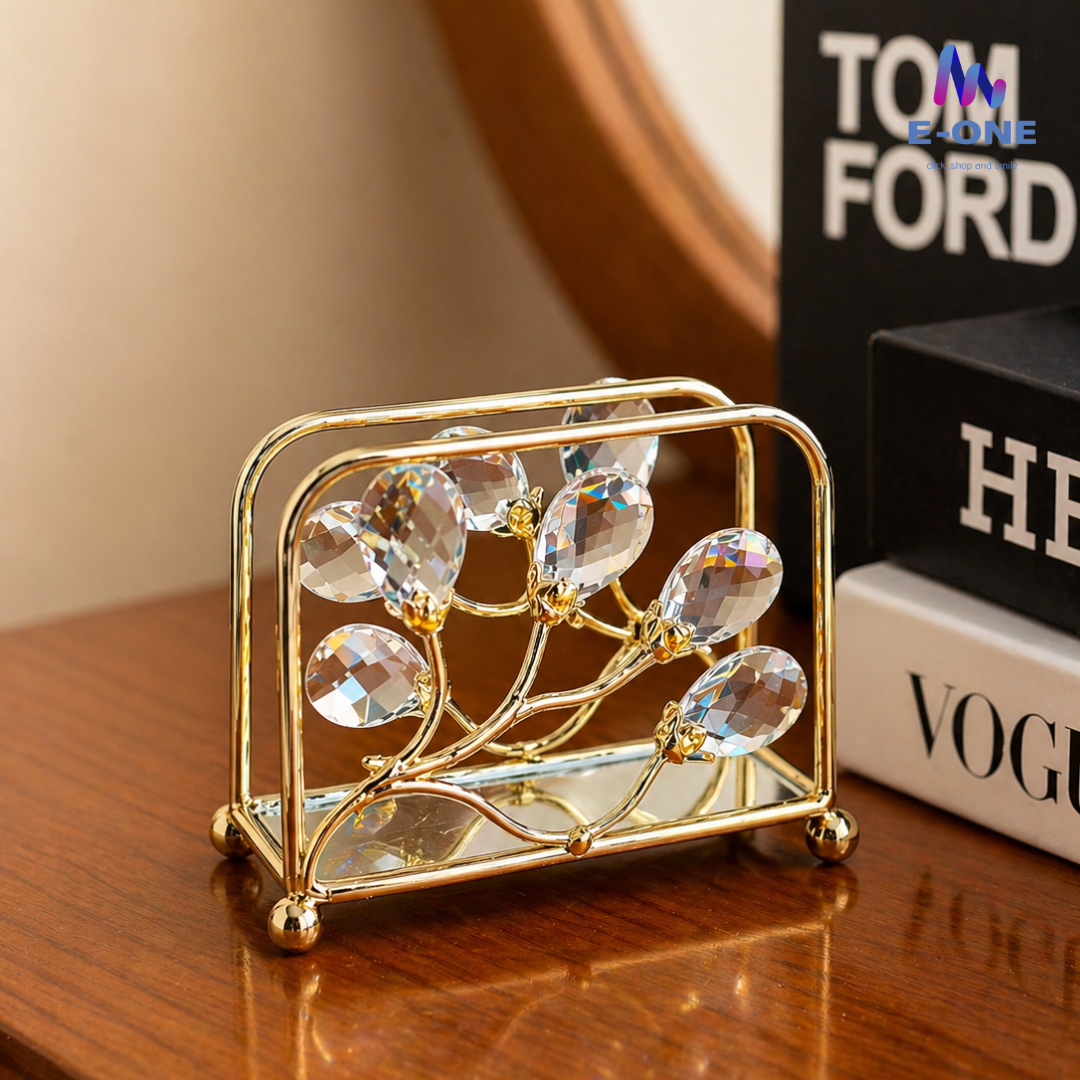 Crystal Flower Tissue Holder