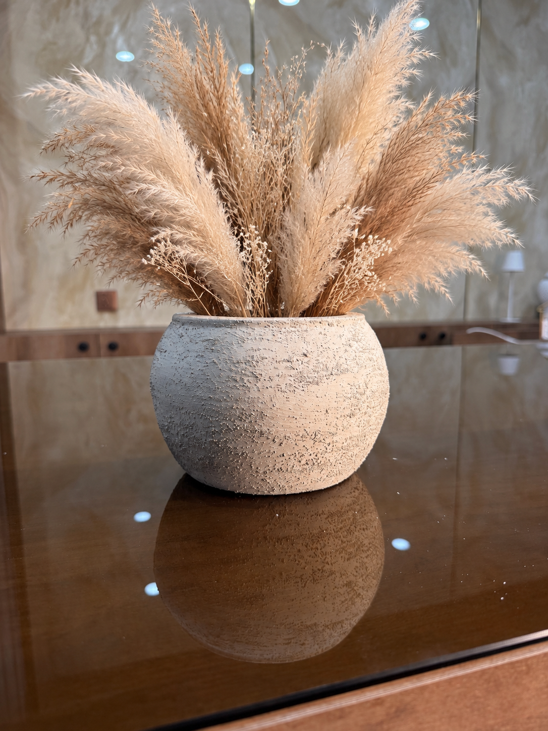 Cream Textured Vase