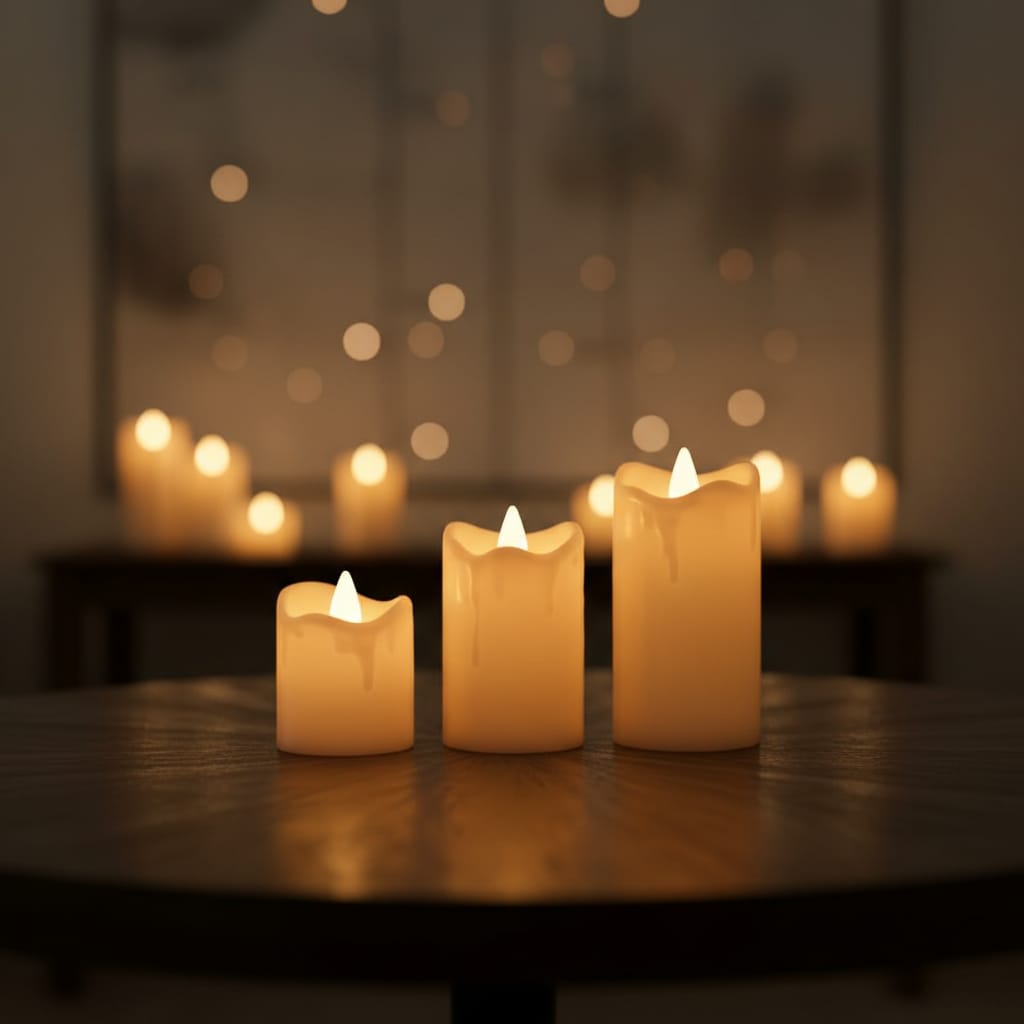 Led Candle Lights (Set of 3)