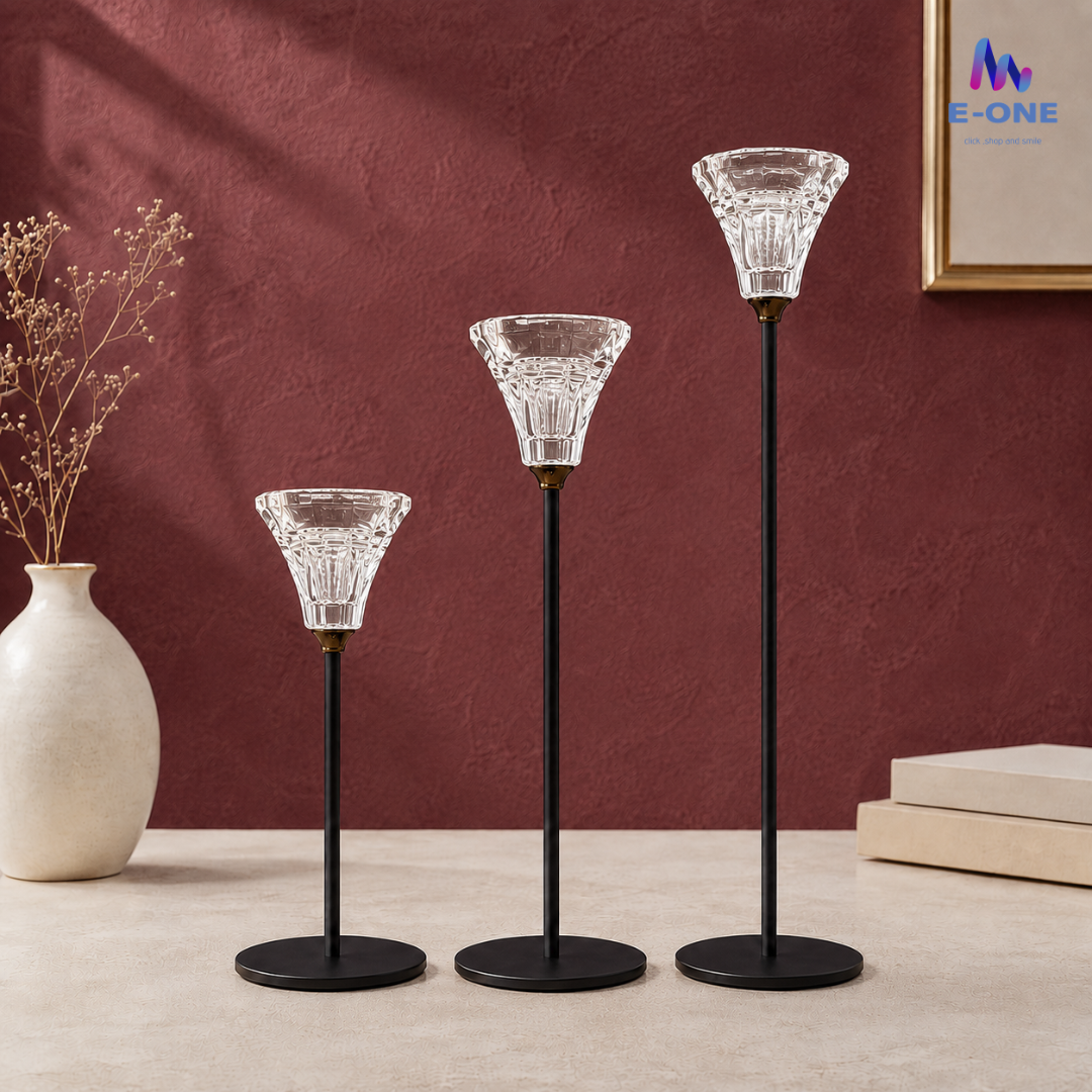 Prism Bloom Candle Holders (Set of 3)