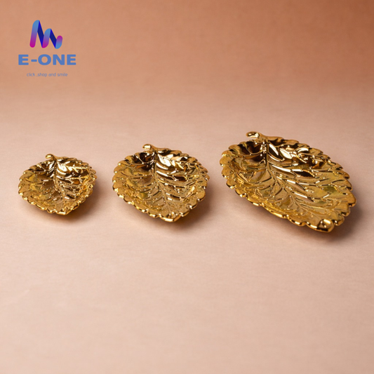 Golden Leaf Luxe Decorative Serving Tray
