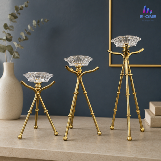 Majestic Crown Candle Holders