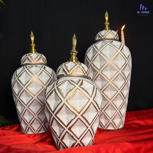 Ivory Diamond Urns