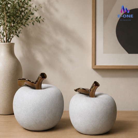 Golden Leaf Apple Decor (Set of 2)