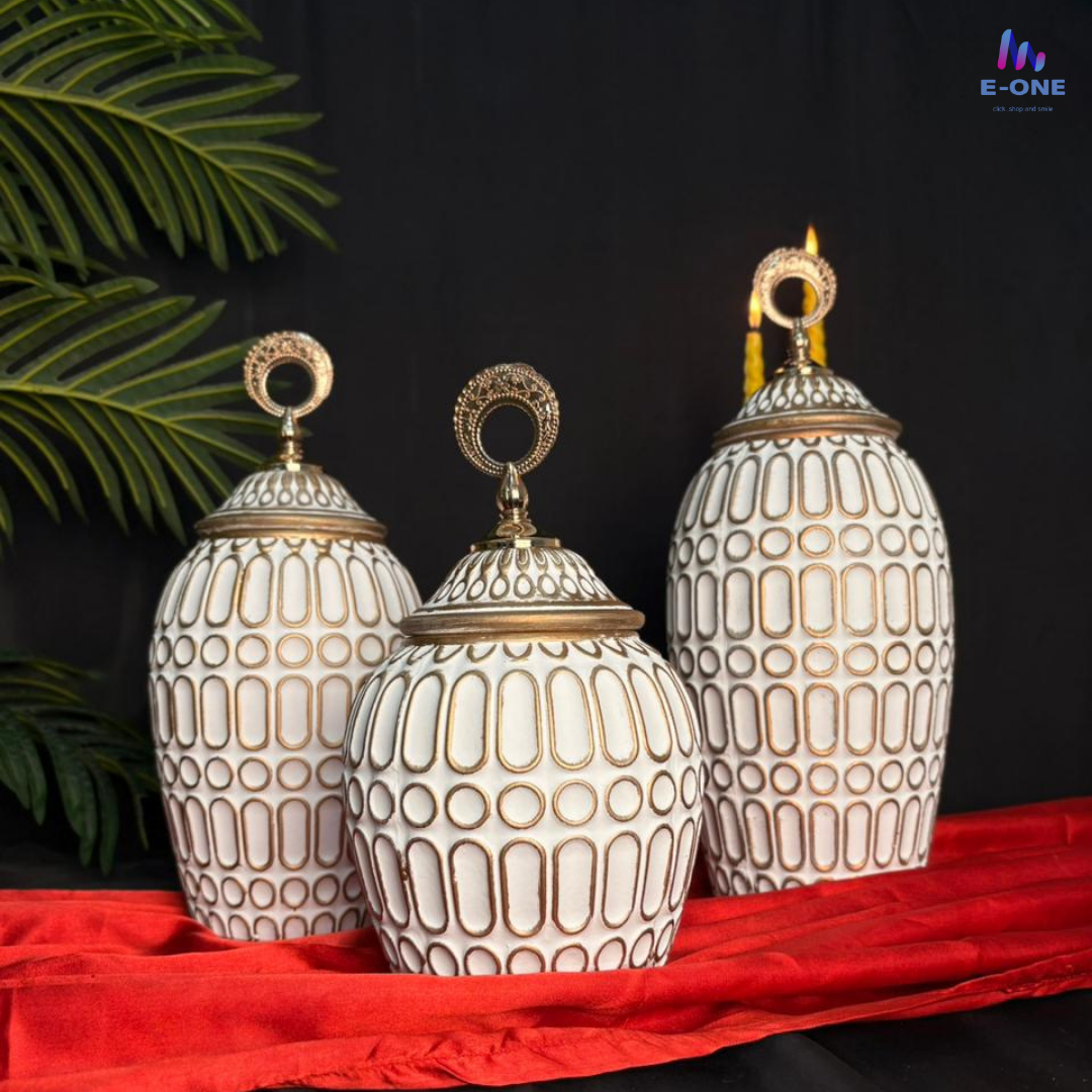 Gold Motif Urns