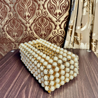 Golden Glimmer Pearl Tissue Box