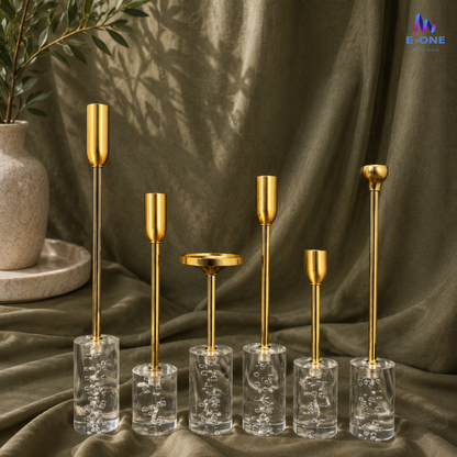 Crystal Aura Candle Holders (Set of 6)