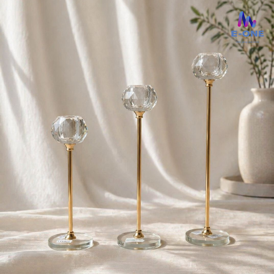 Crystal Rose Holders (Set of 3)