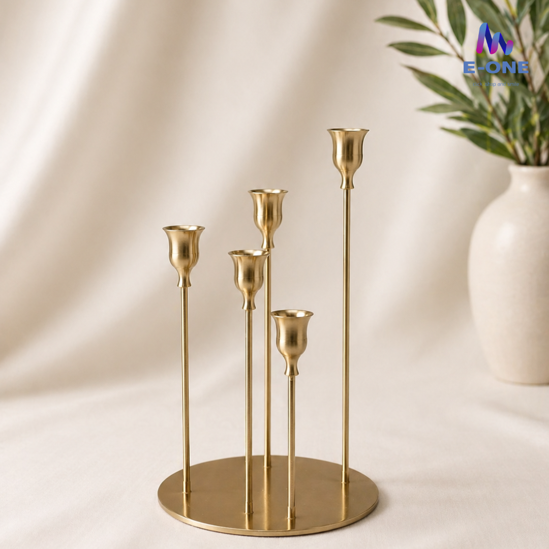 Gold Cluster Candle Holder