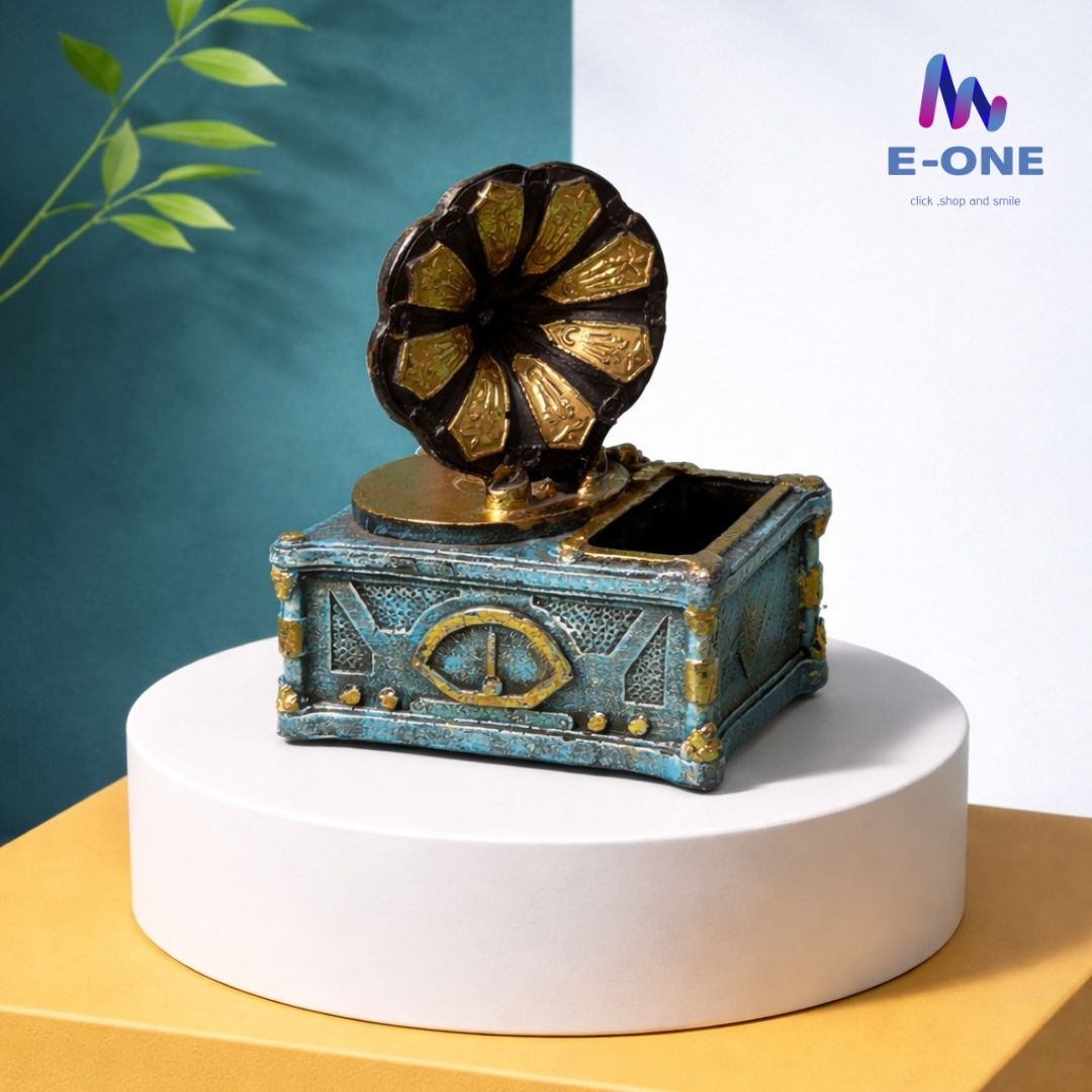 Fiber Gramophone Figurine