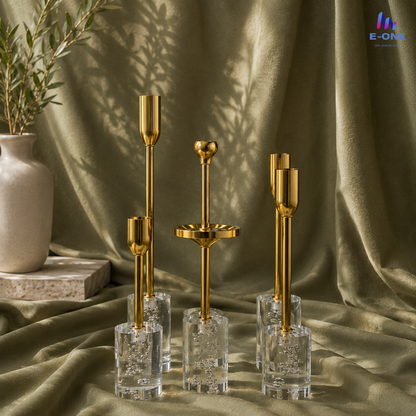 Crystal Aura Candle Holders (Set of 6)