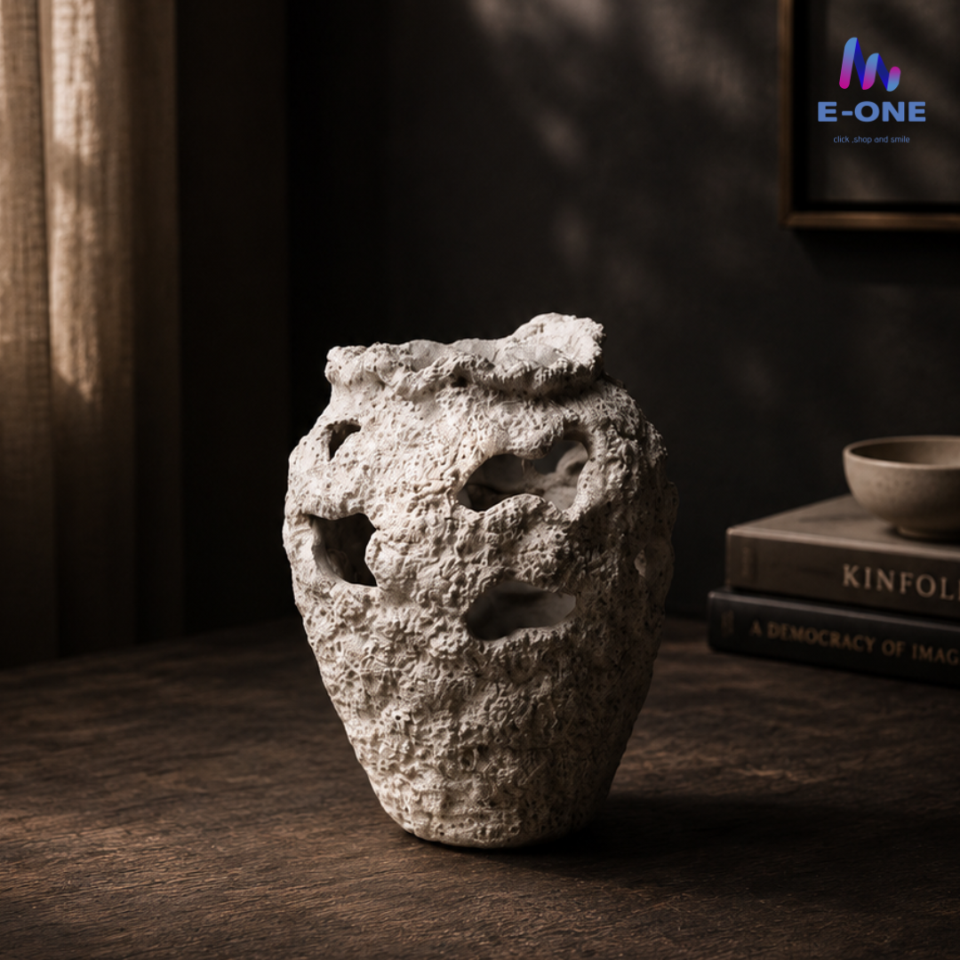 Ivory Coral Aura Vase