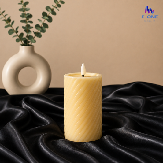 Ribbed LED Candle