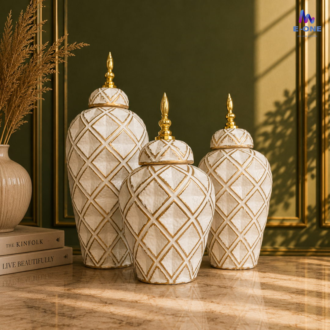 Ivory Diamond Urns