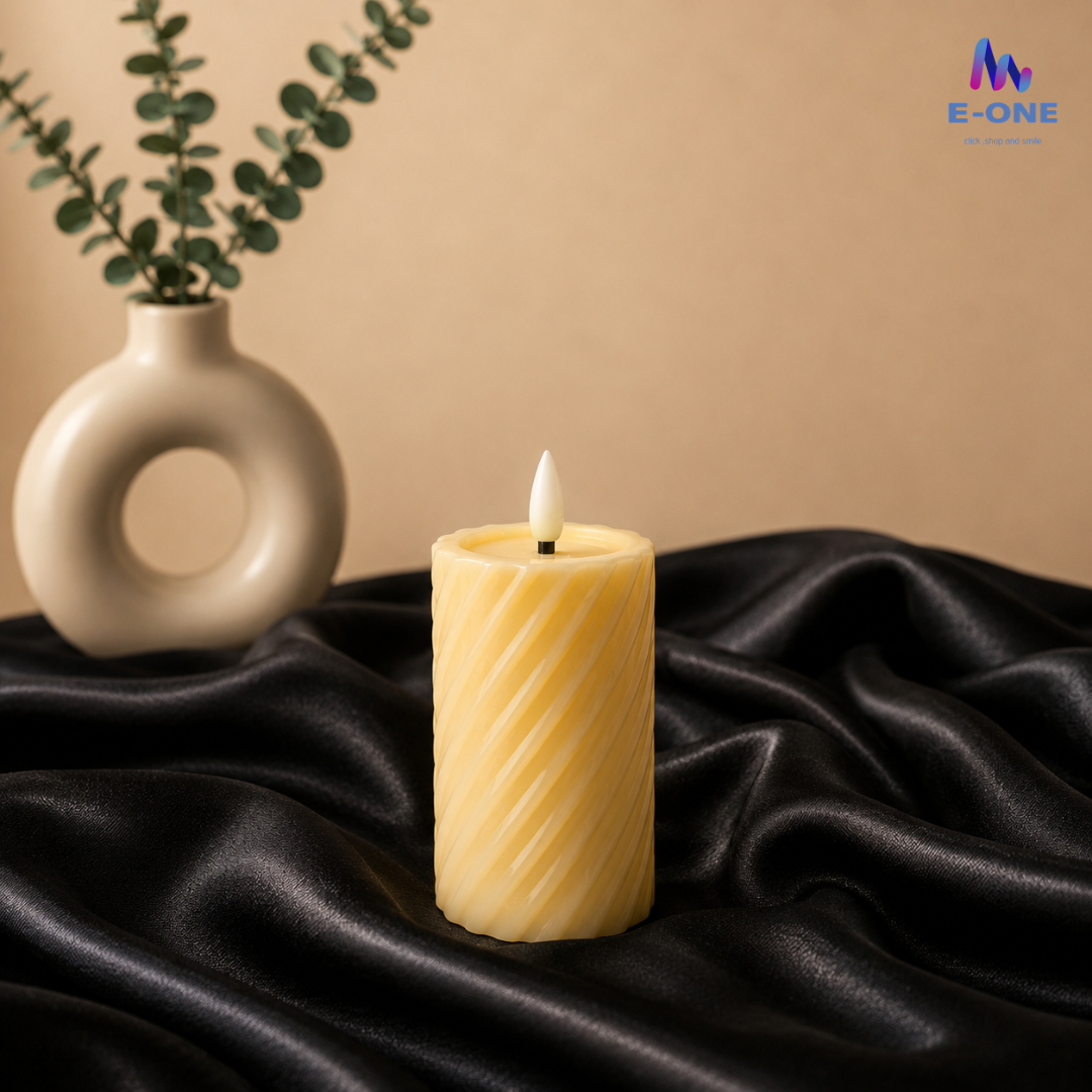 Ribbed LED Candle