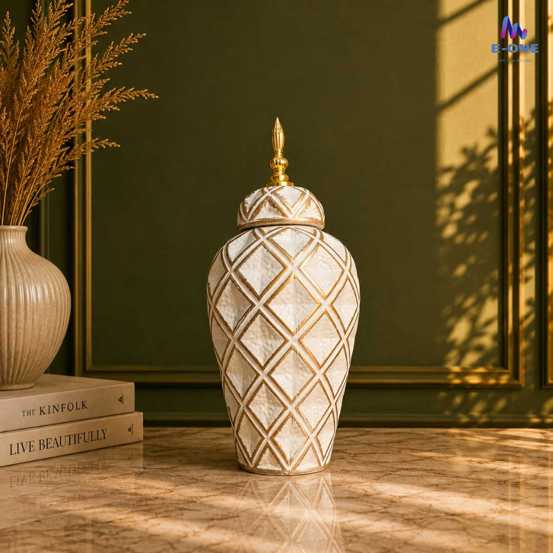 Ivory Diamond Urns
