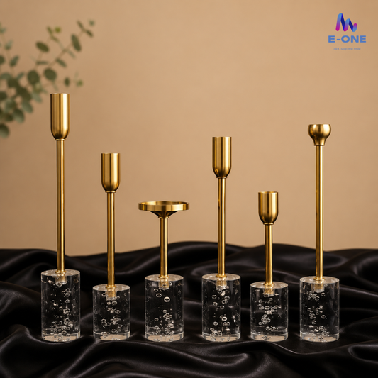 Crystal Aura Candle Holders (Set of 6)