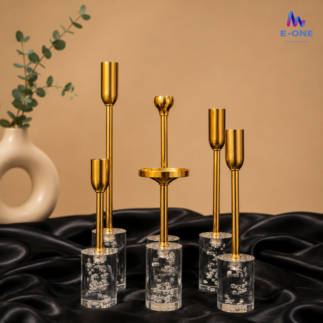 Crystal Aura Candle Holders (Set of 6)