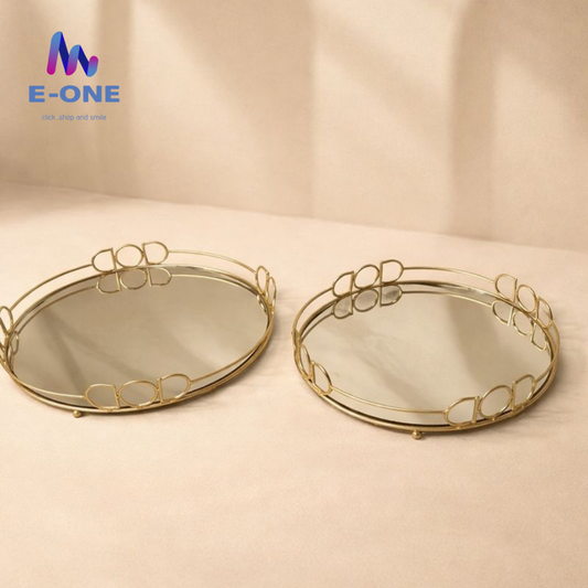 Set of 2 Imperial Gold Serving Tray
