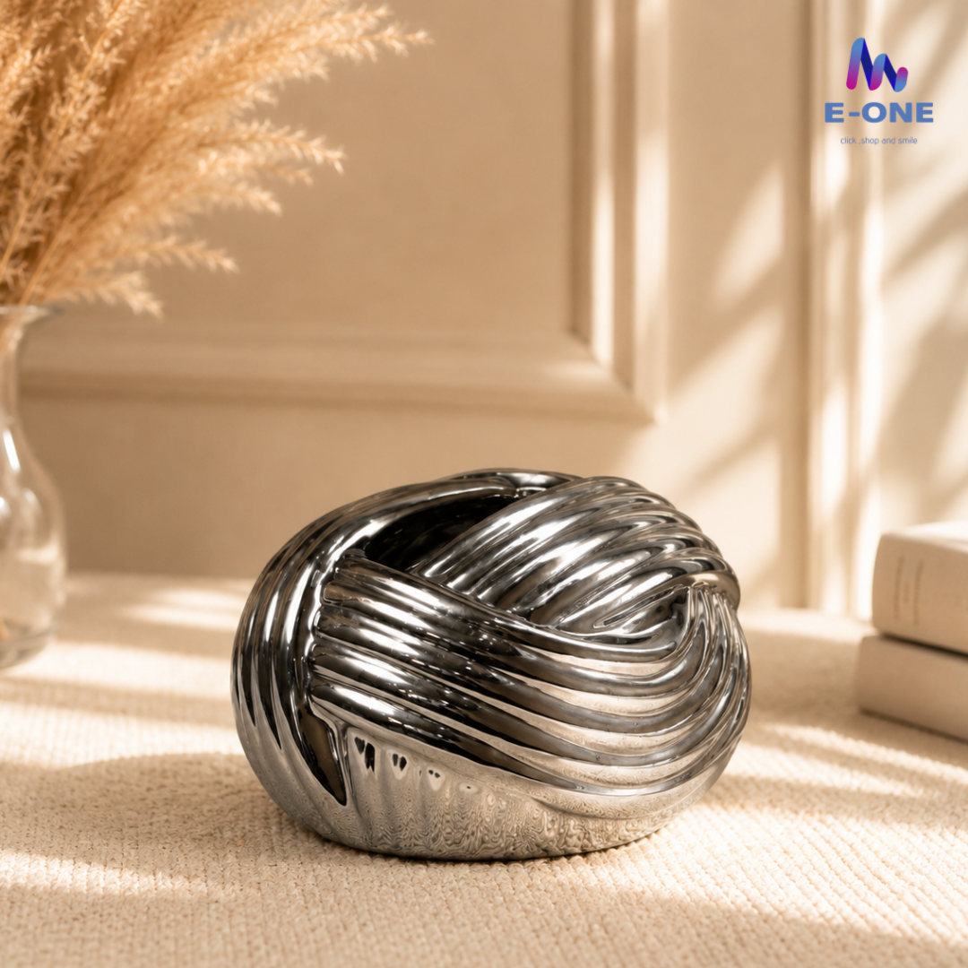 Chrome Sphere Tissue Box