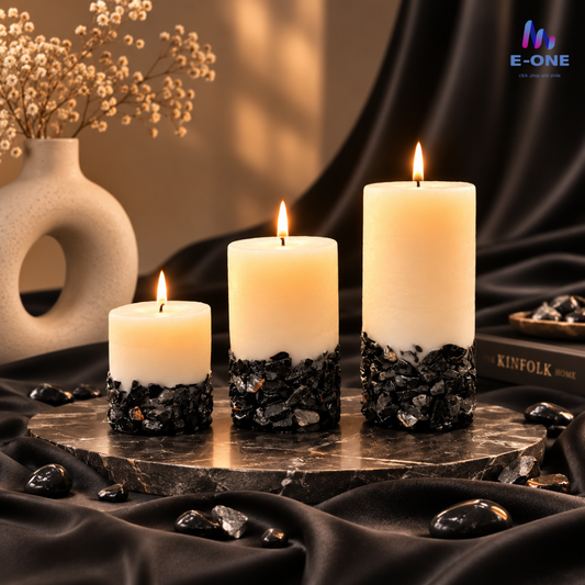 Noir Stone Candles