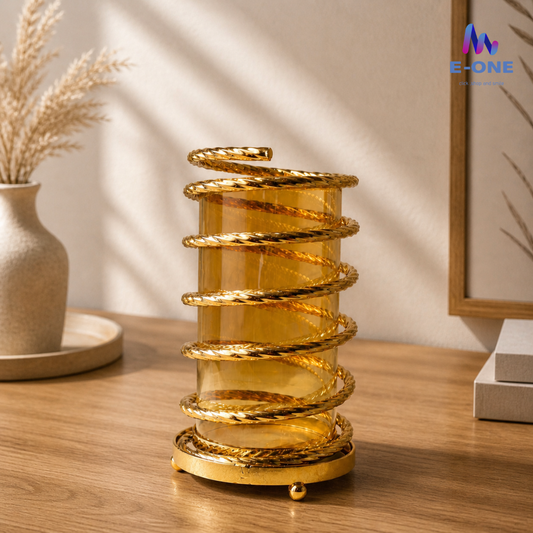 Golden Spiral Candle Holder