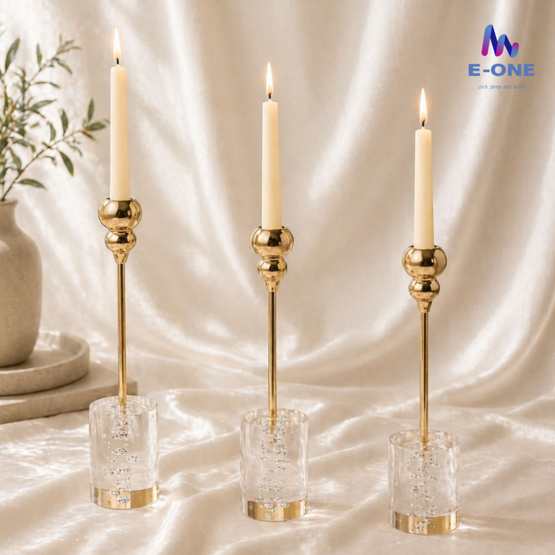 Twin Candle Holders (Set of 3)