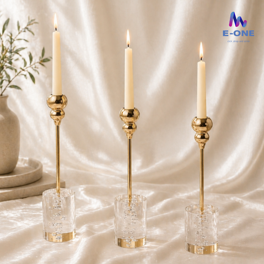 Twin Candle Holders (Set of 3)