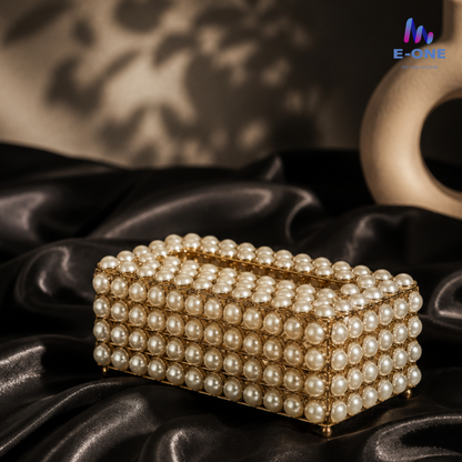 Golden Glimmer Pearl Tissue Box