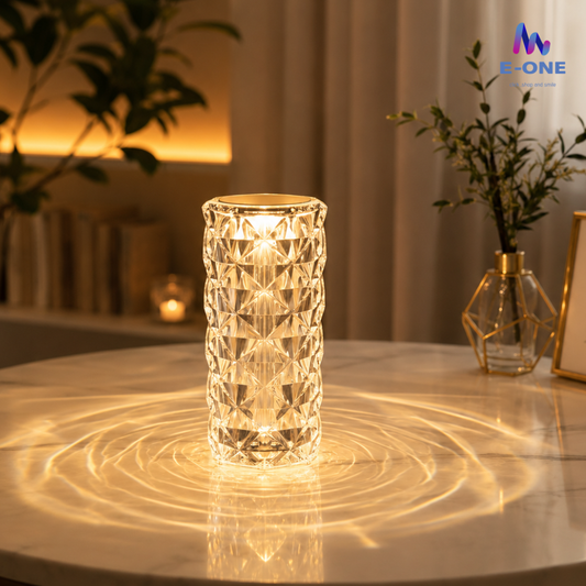 Rose Crystal Lamp