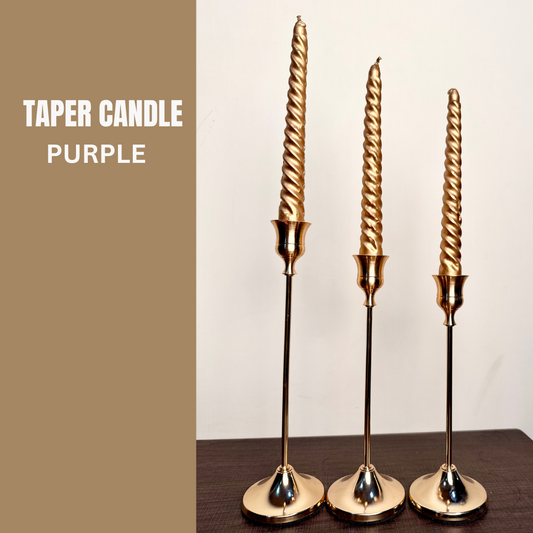 Spiral Taper Candle (Golden)
