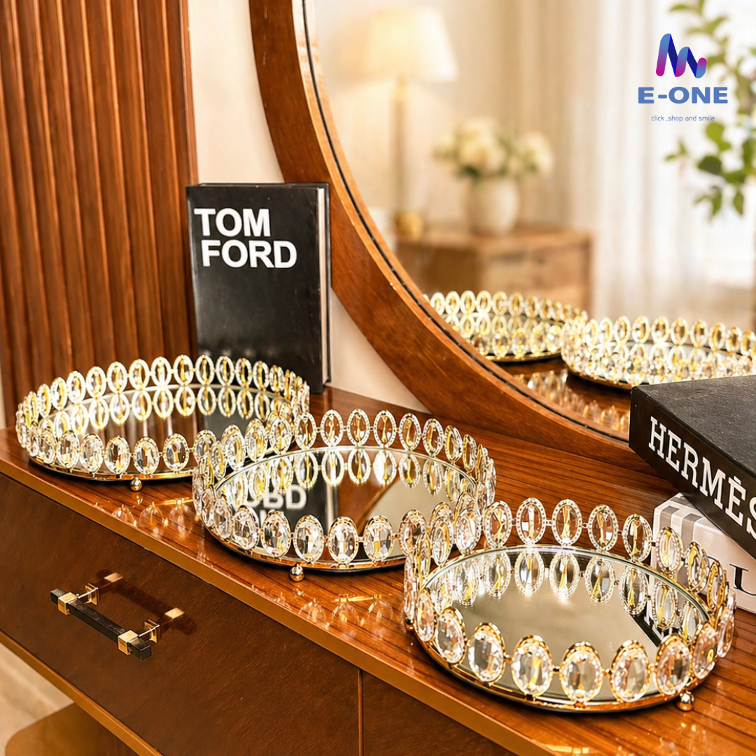 Royal Crystal Gold Serving Tray