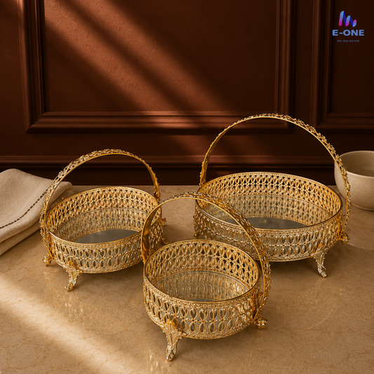 Elite Gold Mirror Basket