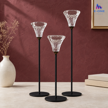 Prism Bloom Candle Holders (Set of 3)