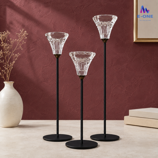 Prism Bloom Candle Holders (Set of 3)