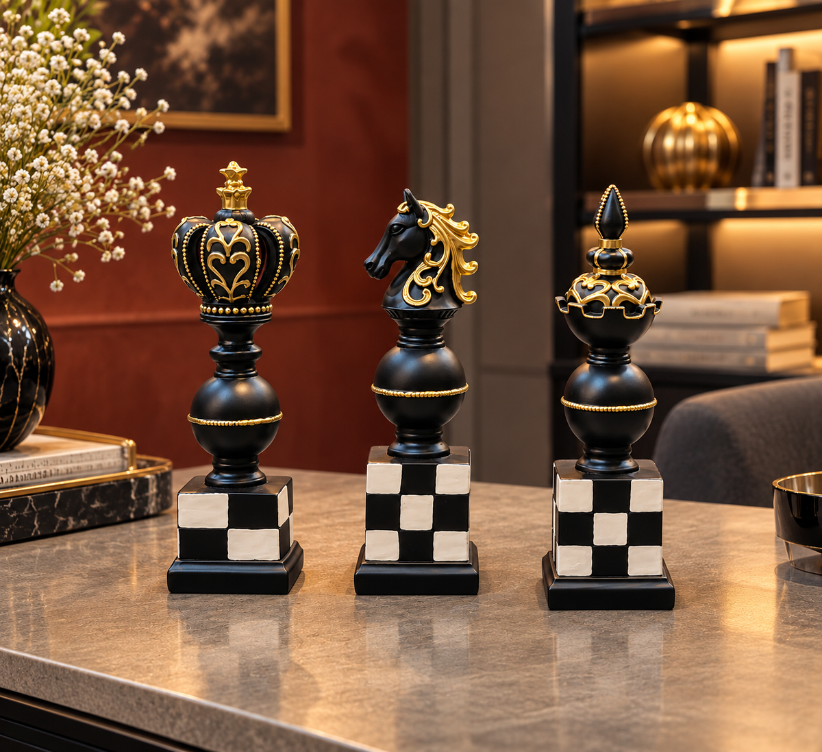 Regal Chess Décor Set