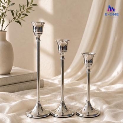 Metal Candle Holders (Set of 3)