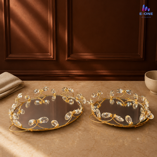 Crystal Vine Mirror Trays
