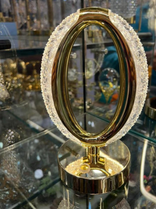 Led Oval Crystal Table Lamp