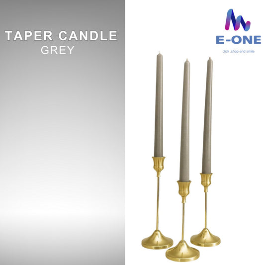 Taper Candle (Grey) 10 inch