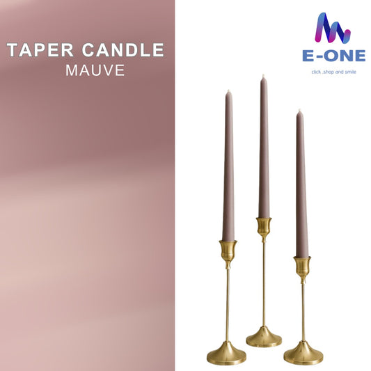 Taper Candle (Mauve) 10 inch
