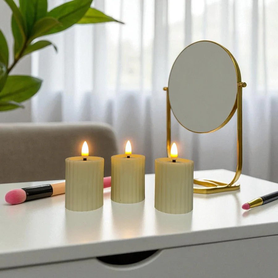 Ribbed Flameless LED Candles
