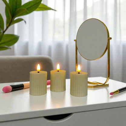 Ribbed Flameless LED Candles