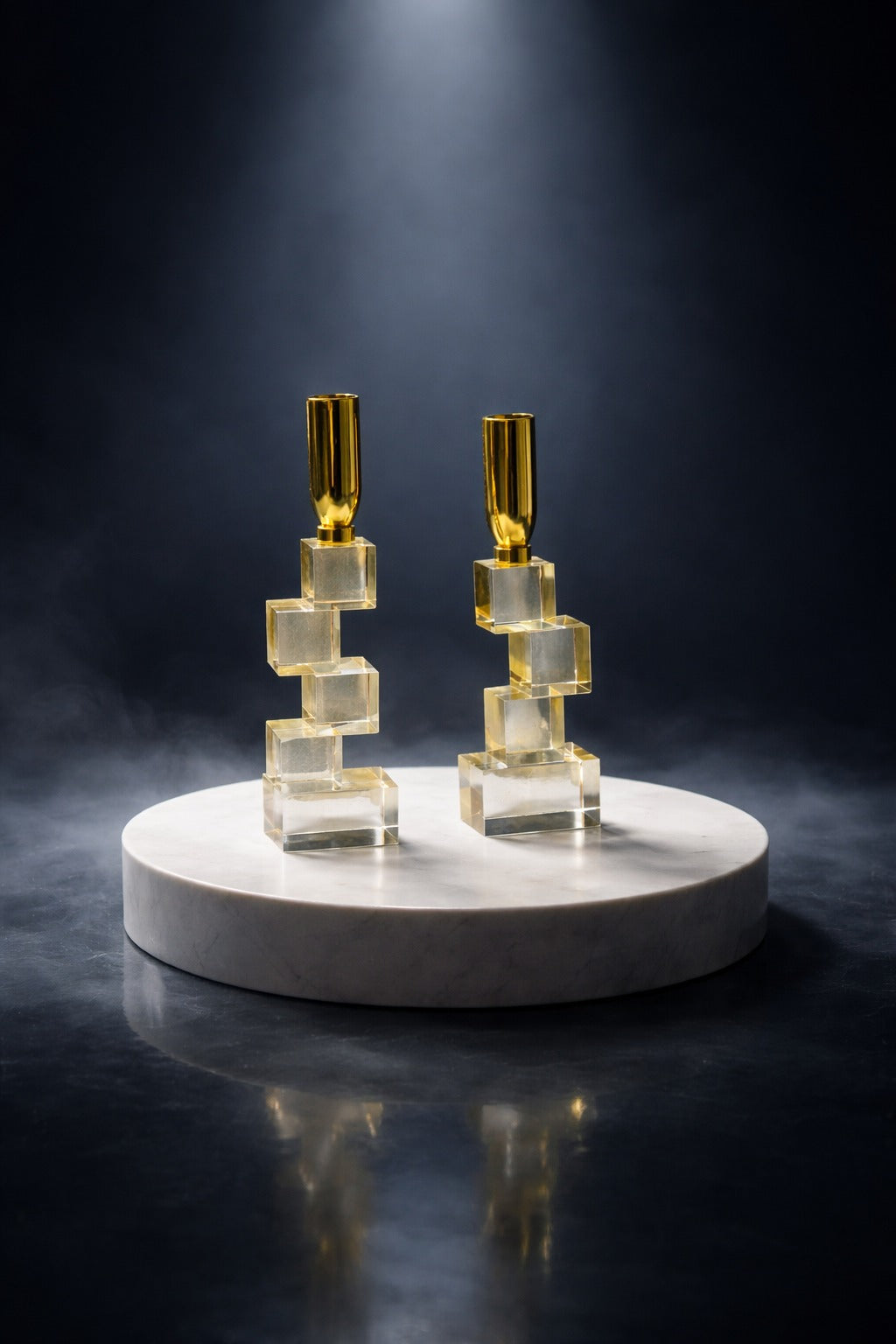 Rose Gold Crystal Candle Holder